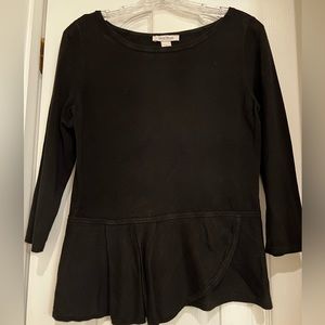 White House Black Market Black Peplum Sweater